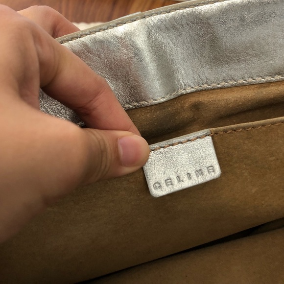 Vintage Celine handbag in metallic silver - Picture 4 of 4